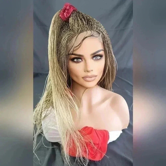 Braided wigs, micro million braids, blond wig, ombre, stunning NWT, YASSINE - Picture 12 of 16